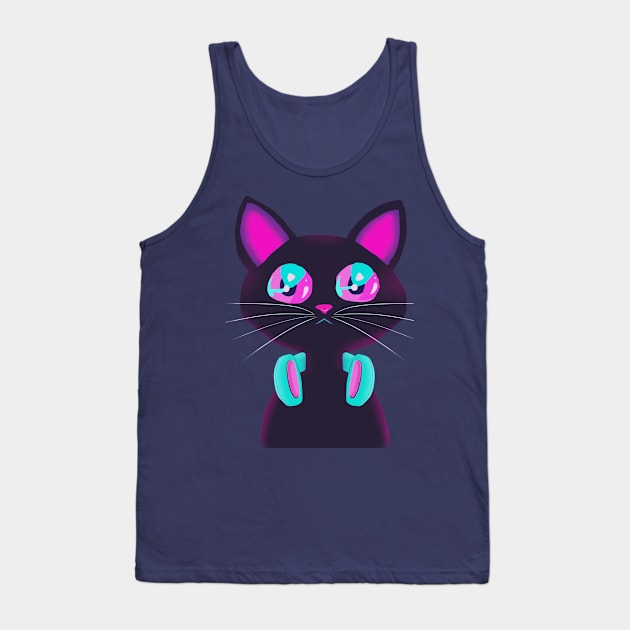 Amazed Cat Tank Top by helloworld_